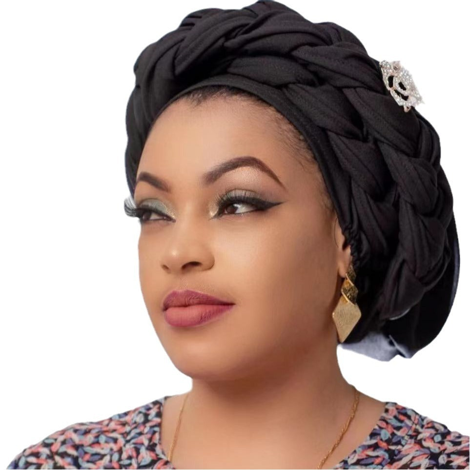 Woven African Style Hat & Accessory Toque – Colourful Modest Wrap