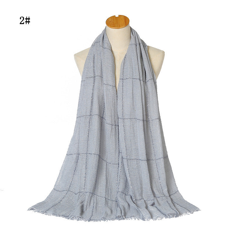 Sparkle Crinkle Cotton Turban Hijab – Sequins & Lace