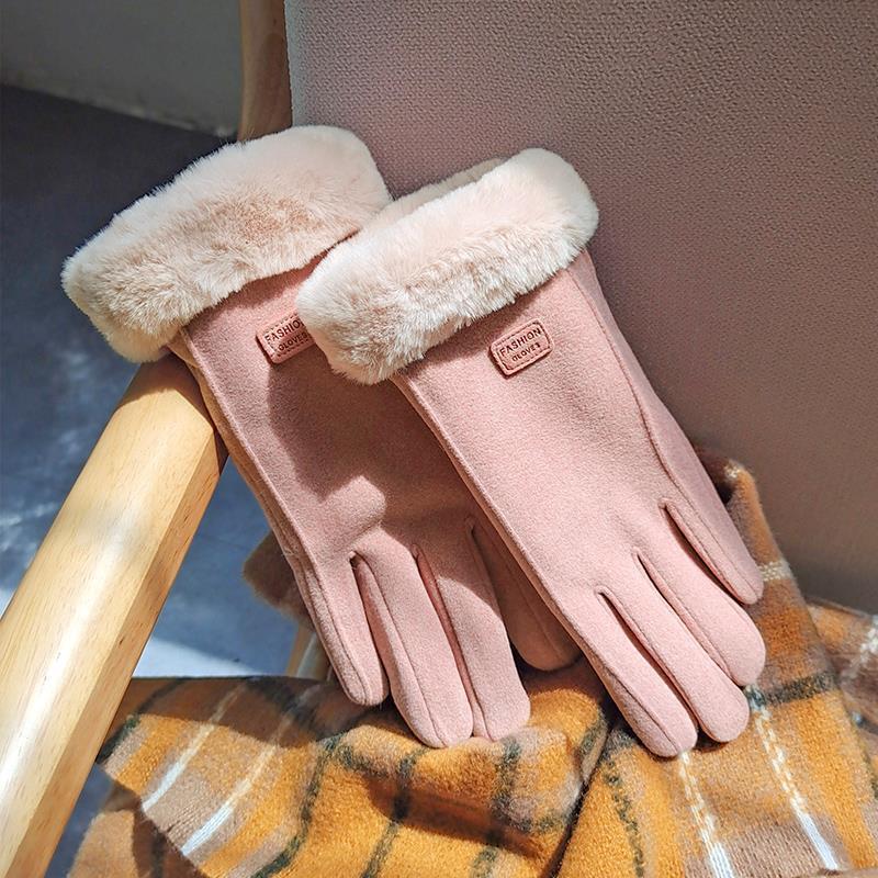 Fleece-Lined Suede Riding Gloves – Warm & Stylish