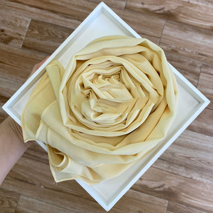 Solid Pearl Chiffon Hijab Scarf – Lightweight Elegance