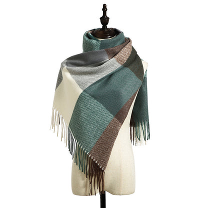 Cashmere Tassel Thickened Scarf – Warm & Elegant