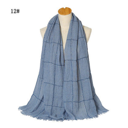 Sparkle Crinkle Cotton Turban Hijab – Sequins & Lace