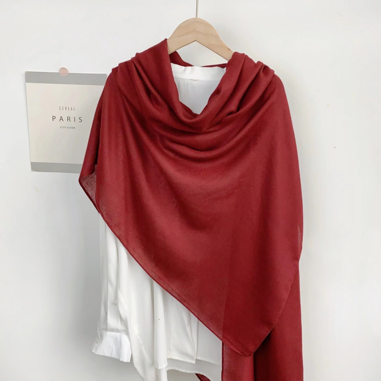 Monochrome Long Scarf – Warm Casual Shawl Wrap