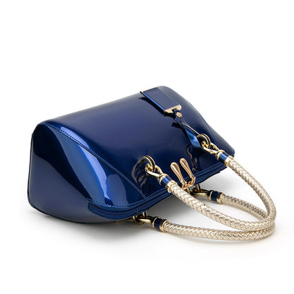 Shiny Patent One-Shoulder Crossbody Bag – Bold & Chic