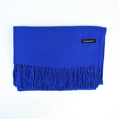 Solid Colour Tassel Scarf – Soft Wrap, Modest Chic