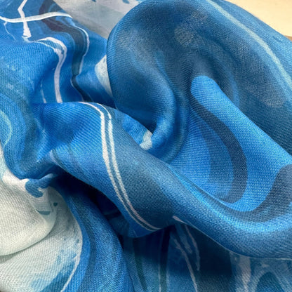 Elegant Satin Printed Hijab Shawl – Chic and Modest