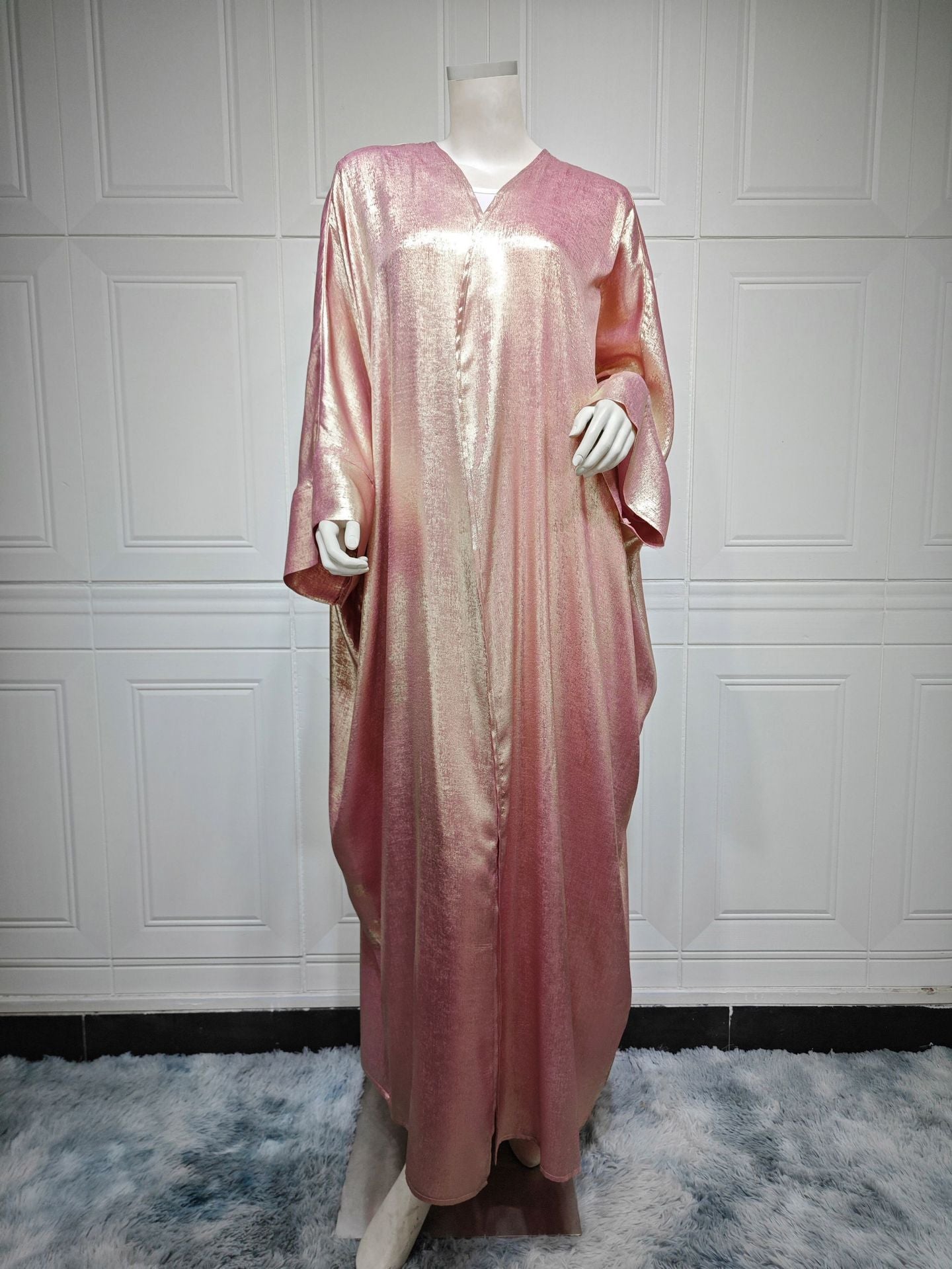 Bronzing Satin Robe Abaya – Modest Outerwear Elegance