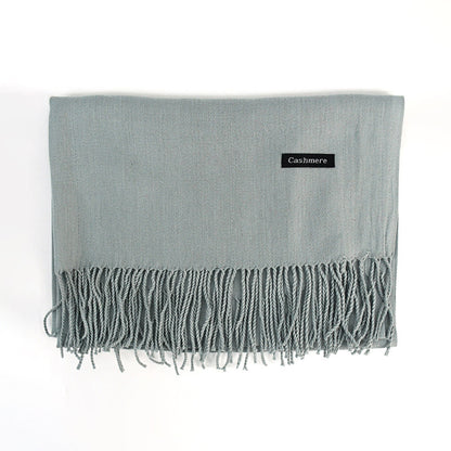 Solid Colour Tassel Scarf – Soft Wrap, Modest Chic