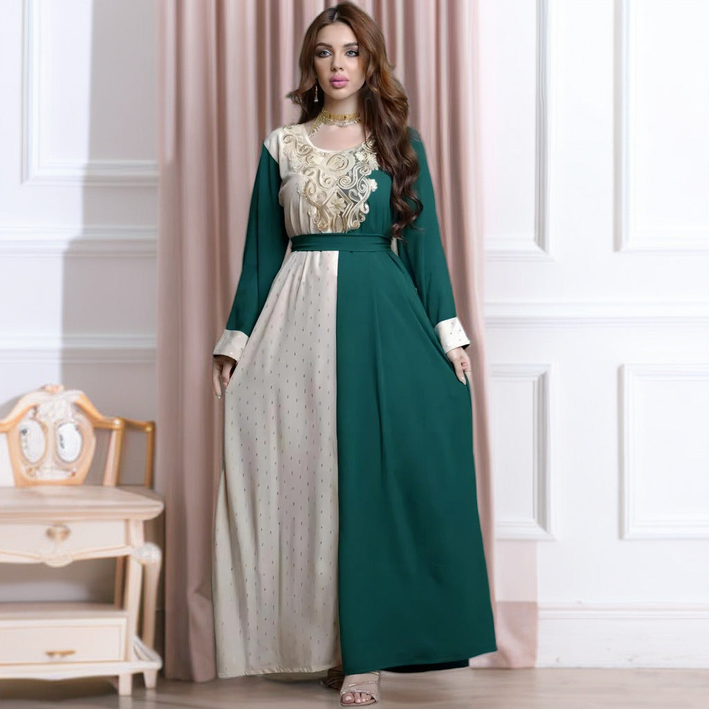 Flowing Tunic Robe Dress with Embroidery – Modesty Meets Style