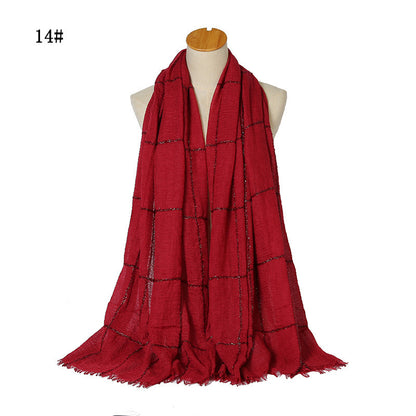 Sparkle Crinkle Cotton Turban Hijab – Sequins & Lace