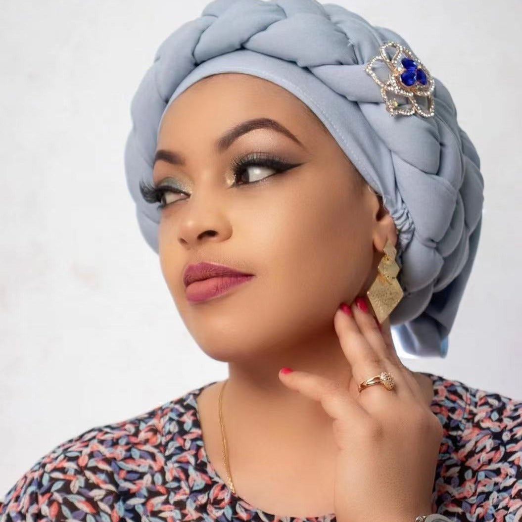 Woven African Style Hat & Accessory Toque – Colourful Modest Wrap