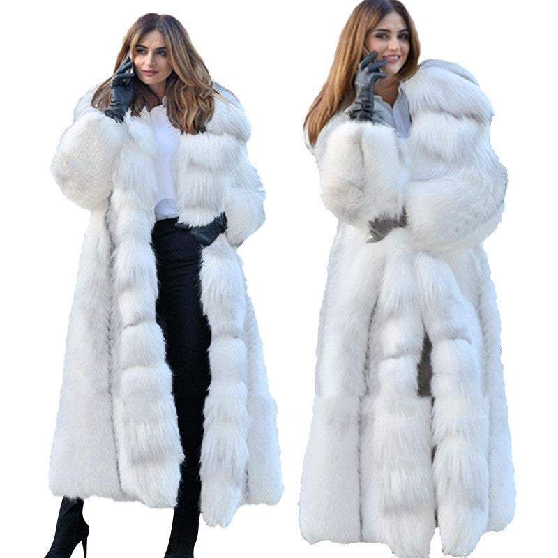 Long White Fur Coat – Elegant Modest Outerwear