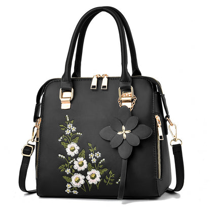 Floral Embroidered Shoulder Messenger Bag – Feminine & Fun