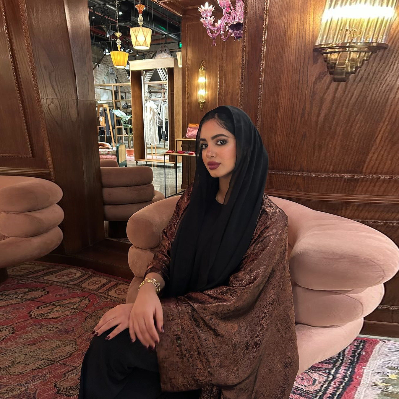 Bronzing Satin Robe Abaya – Modest Outerwear Elegance