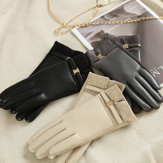 Women’s Winter Suede Gloves – Warm & Stylish