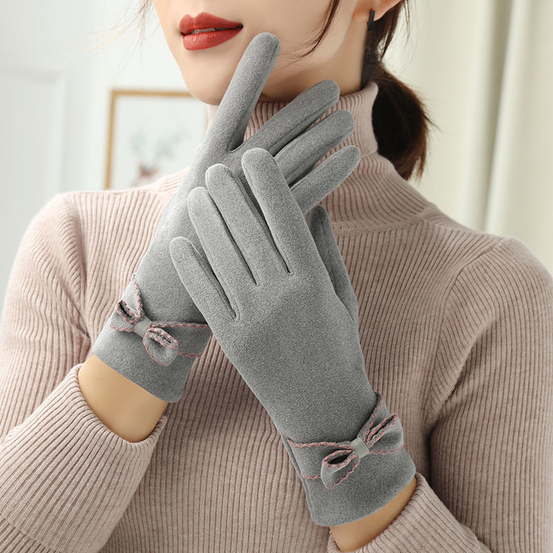 Women’s Fleece Winter Gloves – Soft Warm Fashion Hands