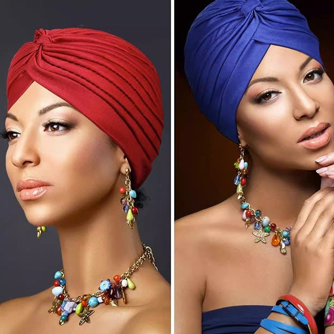 Women’s Turban Headscarf Cap – Watermelon Colour Ethnic Style