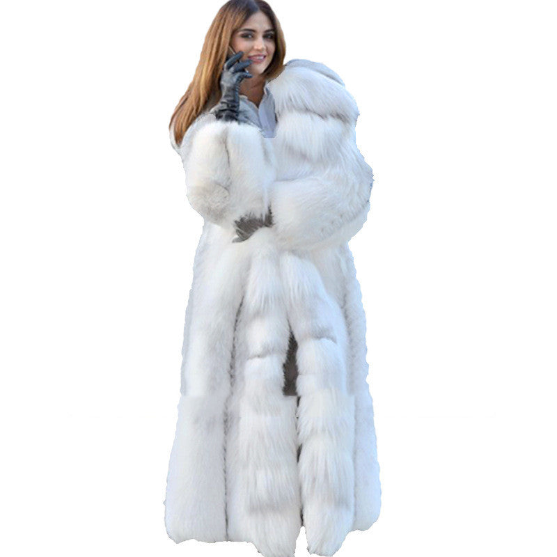 Long White Fur Coat – Elegant Modest Outerwear