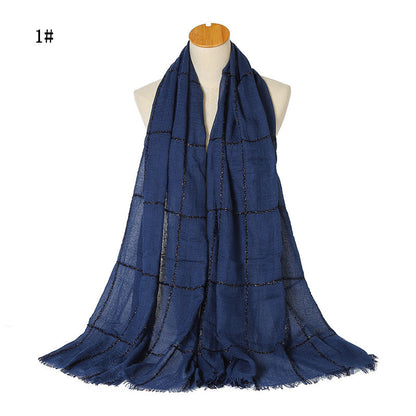 Sparkle Crinkle Cotton Turban Hijab – Sequins & Lace