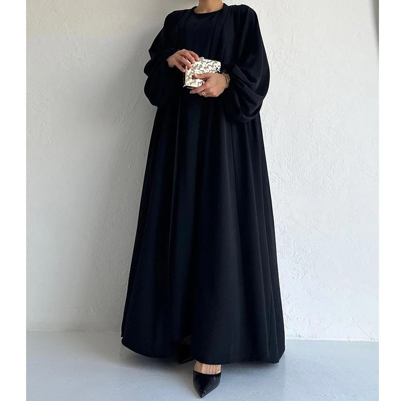 Modest Lace-Up Waist Baggy Dress – Stylish & Comfortable