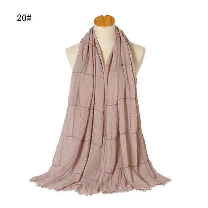 Sparkle Crinkle Cotton Turban Hijab – Sequins & Lace